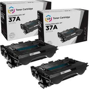 LD Products Compatible Toner Cartridge Printer Replacement for HP 37A CF237A (Black, 2-Pack) for use in Laserjet Enterprise MFP: M632z, M607n, M607dn, M608n, M608dn, M608x, M609dh, M609dn & M609x