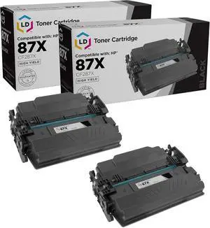 LD Products Compatible Toner Cartridge Replacement for HP 87X CF287X for M506dh M506dn M506n M506x M527c M527dn M527f M527z M501dn M501n M527c M527Z HY (Black 2-Pack)