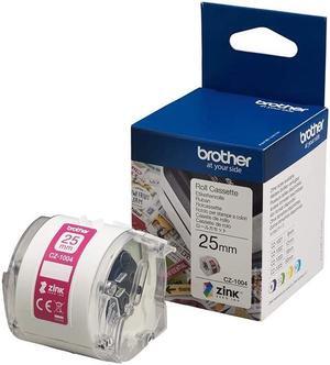 Brother CZ-1004 Zero-Ink Roll Cassette, Continuous Length, 25 mm (W) x 5 m (L), Brother Genuine Supplies, White