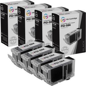 LD Products Compatible Ink Cartridge Replacements for Canon PGI5Bk (Pigment Black, 4-Pack) for iP4200, iP4300, iP4500, iP5200, MP510, MP520, MP530, MP610, MP800, MP810, MP830, MP950, MP960, MX700