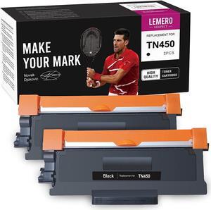 LemeroUexpect Compatible Toner Cartridge Replacement for Brother TN450 TN-450 TN420 TN-420 for Brother Intellifax-2840 HL-2270DW 2280DW 2240 2230 MFC-7860DW 7360N 7240 DCP-7065DN (Black,2P