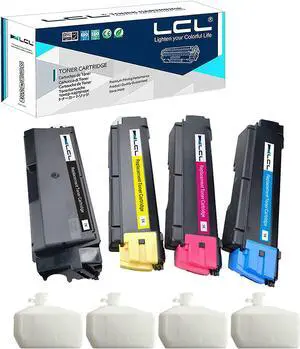 LCL Compatible Toner Cartridge Replacement for Kyocera TK592 TK-592 TK-592K TK-592C TK-592M TK-592Y for Kyocera FS-C2026MFP FS-C2126MFP FS-C2526MFP FS-C2626MFP FS-C5250DN M6026 M6526 P6026 (KCMY)