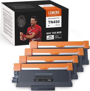 LemeroSuperx Compatible Toner Cartridge Replacement for Brother TN450 TN420 TN-450 TN-420 Work for MFC-7860DW HL-2270DW IntelliFax-2840 MFC-7360N HL-2280DW MFC-7360N (4 Black)