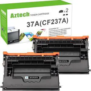 Ennovor Aztech Compatible Toner Cartridge Replacement for HP 37A CF237A M607 M608 Toner Enterprise M607n M607dn M608n M608dn M608x M609 MFP M631 M632 M633 Ink Printer (Black, 2-Packs)
