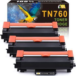 CMCMCM Compatible Toner Cartridge Replacement for Brother TN760 TN730 3PK Work for Brother DCP-L2550DW MFC-L2710DW HL-L2390DW MFC-L2750DW HL-L2370DWXL HL-L2370DW MFC-L2750DWXL Printer [with CHIP]