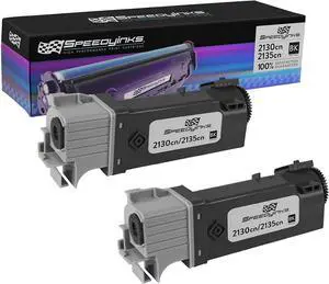 Speedy Inks Compatible Toner Cartridge Replacement for Dell 2130cn / 2135cn High Yield (Black, 2-Pack)