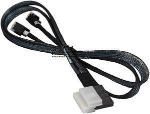 Supemicro CBL-SAST-0826 Slimline SAS x8 (LE) to 2X MiniSAS HD 70cm Cable - HTG