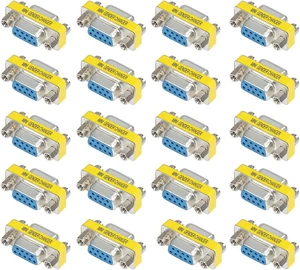 9 Pin RS-232 DB9 Female to Female Serial Cable Gender Changer Coupler Adapter (20 Pack) 9 Pin RS-232 DB9 Female to Female Serial Cable Gender Changer Coupler Adapter (20 Pack)
