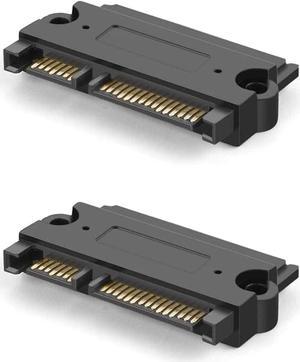 CableCreation 2-Pack SATA 22Pin (7+15 Pin) Male to SATA 22 Pin (7+15Pin) Female Adapter Converter, SATA Male to Female Adapter