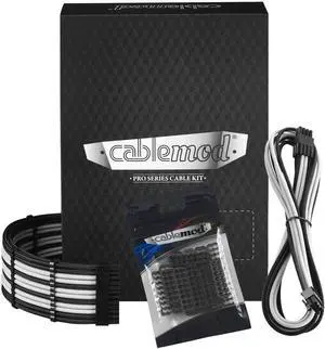 CableMod RT-Series Pro ModMesh Cable Kit + 8-Pin PCI-e + Pro Comb Bundle for ASUS/Seasonic/Phanteks Revolt - Black/White CableMod RT-Series Pro ModMesh Cable Kit + 8-Pin PCI-e + Pro Comb Bundle for ASUS/Seasonic/Phanteks Revolt - Black/White