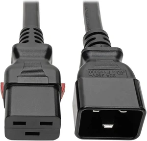 Tripp Lite Computer Power Cord (C20 to C19 Power Cord), Heavy Duty, Locking C19 Connector, 20A, 100-250V, 12AWG, 6 ft. (P036-L06) Tripp Lite Computer Power Cord (C20 to C19 Power Cord), Heavy Duty, Locking C19 Connector, 20A, 100-250V, 12AWG, 6 ft. (P036-L06)
