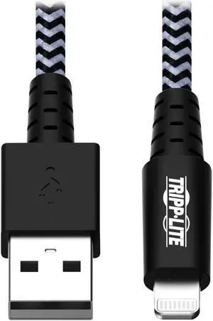 Tripp Lite Braided Lightning Cable Lightning to USB Cable (M/Apple Certified Lightning Cable, Charge/Sync, 10 ft, Aramid Fiber, Grey, 2-Year Warranty (M100-010-HD) Tripp Lite Braided Lightning Cable Lightning to USB Cable (M/Apple Certified Lightning Cable, Charge/Sync, 10 ft, Aramid Fiber, Grey, 2-Year Warranty (M100-010-HD)