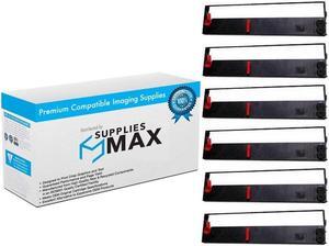 SuppliesMAX Compatible Replacement for P1334 Black Printer Ribbons (6/PK) - Equivalent to TallyGenicom 060097