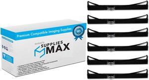 SuppliesMAX Compatible Replacement for TallyGenicom MT-130/150-9/24/T2040/T2145/T2150 Black Printer Ribbons (6/PK) (GCM052220)