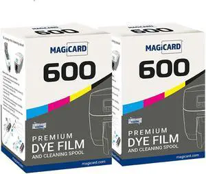 2 x Magicard 600 Printer MB300YMCKO Color Ribbon - YMCKO - 300 Prints Software Demo Card
