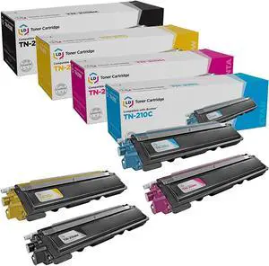 LD Compatible Replacement for Brother TN210 (Black, Cyan, Magenta, Yellow, 4-Pack)