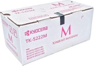 Kyocera 1T02R9BUS1 Model TK-5222M Magenta Toner Cartridge For use with ECOSYS P5021cdn, P5021cdw, M5521cdn and M5521cdw Laser Printers; Up to 1200 Pages Yield at 5% Average Coverage