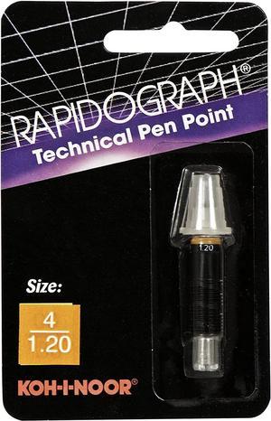 Koh-I-Noor Rapidograph Stainless Steel Replacement Point, 1.20mm, 1 Each (72D.4)