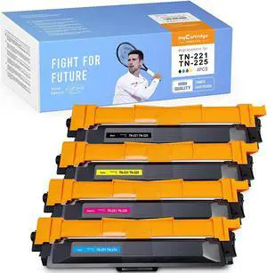 myCartridge PHOEVER Compatible Toner Cartridge Replacement for Brother TN221 TN225 TN 221 for HL-3140CW HL-3170CDW HL-3180 MFC-9130CW MFC-9330CDW Printer(Black, Cyan, Magenta, Yellow, 4-Pack)