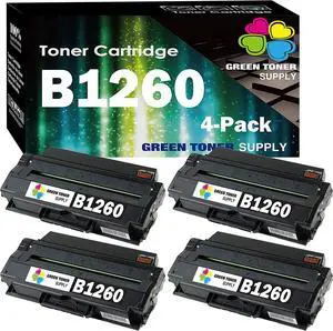Ennovor 4-Pack 4xBlack Compatible for Dell 1260 Toner Cartridge B1260x4 Work with B1260 B1260dn B1265dn B1265dnf B1265dfw Mono Printer