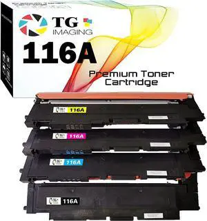 Ennovor TG Imaging (Newest Chip) (4-Pack) Compatible W2060A Toner Cartridge (hp116A, B+C+Y+M) for use in HP 116A Color Laser 150A MFP178nw 179fnw Toner Printer