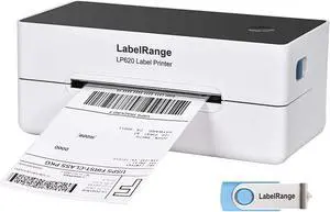Ecommerce Shipping Label Printer, Thermal 4x6 Label Printer, 300 DPI, Bluetooth & USB, Compatible with iOS, Android, Windows, USPS, Pirate Ship, Shippo, , Ebay, Shopify