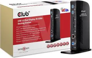 CLUB3D USB 3.0 Dual Display 4K60Hz Docking Station