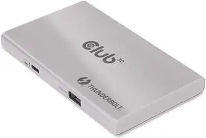 Club 3D CSV-1580 Smart Power Portable 5-1 Thunderbolt 4 Hub, Max 60W Charging for Laptop, 8K @30Hz or Dual 4K@60Hz Display