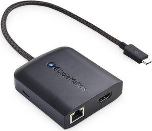 Cable Matters 8K USB C Hub HDMI 2.1 (USB-C HDMI Dock 4K@120Hz, USB C HDMI 2.1 Hub) with USB 3.0, Gigabit Ethernet, 100W Charging, Thunderbolt 4 Compatible with MacBook Pro, XPS, Max 4K@60Hz on MacOS