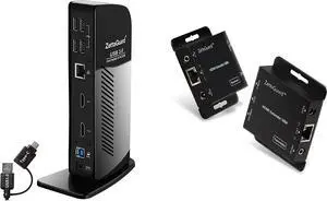 164-Feet HDMI Extender Bundle with ZettaGuard USB 3.0 Universal Dual 4K Display Docking Station 164-Feet HDMI Extender Bundle with ZettaGuard USB 3.0 Universal Dual 4K Display Docking Station