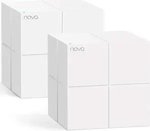 Tenda Nova Mesh WiFi System (MW6)-Up to 4000 sq.ft. Whole Home Coverage, WiFi Router and Extender Replacement, Gigabit Mesh Router for Wireless Internet, Works with Alexa, Parental Controls, 2-pack
