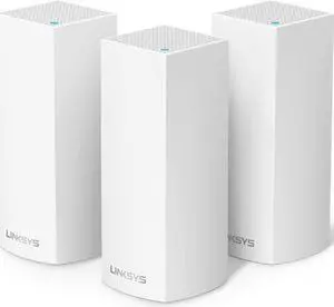Linksys Velop Dual Band AC3600 Intelligent Mesh WiFi Router Replacement System | 3 Pack | Coverage up to 4,500 Sq Ft