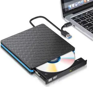 External DVD Drive, M Way USB 3.0 Type C CD Drive, Dual Port DVD Player, Portable Optical Burner Writer Rewriter, High Speed Data Transfer for Laptop Notebook Desktop PC MAC OS Windows 7/8/10 External DVD Drive, M Way USB 3.0 Type C CD Drive, Dual Port DVD Player, Portable Optical Burner Writer Rewriter, High Speed Data Transfer for Laptop Notebook Desktop PC MAC OS Windows 7/8/10