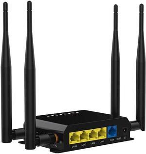Wiflyer WE826-T2 4G LTE Router|300 Mbps Cat4 Wireless Wi-Fi Router with Industrial Grade Metal Case/Removable External Antennas/SIM Card Slot Unlocked USB Port SMA Port (NOT Support Verizon)