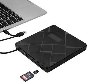 JINDAO KuWFi USB3.0+Type-C DVD Burner DVD RW CD Writer External Optical Drive CD/DVD Player TF/SD Card Reader for Mac Laptop Windows PC External DVD Drive JINDAO KuWFi USB3.0+Type-C DVD Burner DVD RW CD Writer External Optical Drive CD/DVD Player TF/SD Card Reader for Mac Laptop Windows PC External DVD Drive