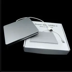 Kiminors Laptop Type Suction Super Slim USB 2.0 Slot in External DVD Burner External Drives Box Enclosure Case