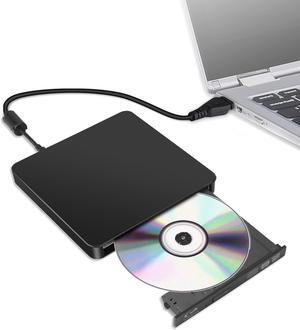 Slim Portable External Blu ray Drive BD Player Read DVD+/-RW Drive, Optical Drive Burner Reader Compatible with PC Windows, Linux, Mac OS, Laptop PC DVD Burner