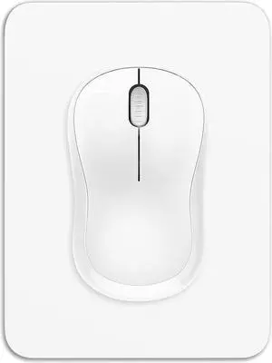 Small Mouse Pad 6 x 8 Inch Thick Rubber Premium-Textured Non-Slip Portable & Washable Mini Mouse Mat for Women Men Wireless Laptops Keyboard Tray Gaming Work Computer Office Travel White