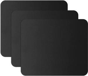 Mouse Pad with Comfortable Edge 3 Pack Premium-Textured & Washable Mousepad Bulk with Non-Slip Rubber Base Mouse Pads for Computers Laptop PC Office & Home 9.45 x 7.87 in Black