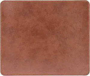 Non-Slip Rubber Base Leather Mousepad for Laptop Computer PC Personality Desings Gaming Mouse Pad Mat 9.45 X 7.87 inch (Leahter Mouse Pad-Coffee 9.45 X 7.87 inch)
