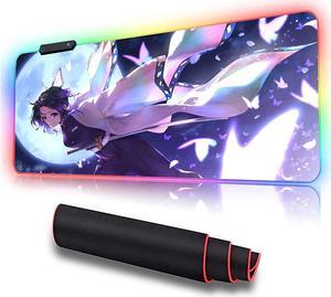 RGB Gaming Mouse Pad Desk Mat Led Mousepad Anime Girl Abstract - Etsy