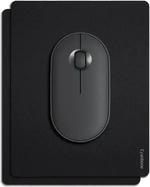 Mini Mouse Pad Small Size 2 Pack Portable Mouse Pad for Laptop Waterproof Cute Travel Mousepad Black with Non Slip Rubber Base for Wireless Mouse - 5.5 x 7 Inch