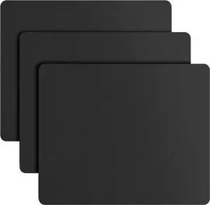 Mouse Pad 9.5×8.0×0.12 inches Premium-Textured Non-Slip Rubber Base Mouse Mat Mousepad for Office & Home Black (3 Pack)