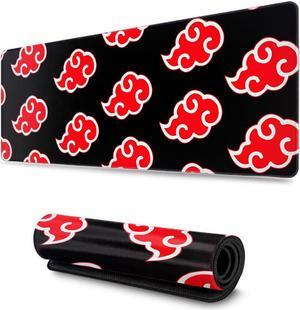 Gaming Mouse Pad Large for Japanese Anime Akatsuki Itachi Uchiha Mouse pad Smooth Surface Stitched Edges Ultra Thick Anti-Slip Rubber Base Soft Cloth for Gamer Office Home 31.5" x 11.8" x 0.12"
