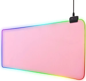Pink RGB LED Gaming Mouse Pad, 14 Modes Glow Pad, Extra Large Gaming MousepadWaterproof Rubber Non Slip Cute Mat, Extended Big Keyboard and Mouse Pad Mat for Gamer, 31.5x12 x 0.16 Inch - Pink Pink RGB LED Gaming Mouse Pad, 14 Modes Glow Pad, Extra Large Gaming MousepadWaterproof Rubber Non Slip Cute Mat, Extended Big Keyboard and Mouse Pad Mat for Gamer, 31.5x12 x 0.16 Inch - Pink