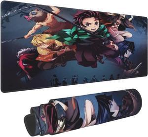 Anime Mouse Mat Gaming Mouse Pad, Extended Gaming Mouse Pad with Durable Stitched Edge,Waterproof Non-Slip Base,Best Gaming Mouse Pad for Gamer, Computer,Laptop, 11.8"x23.6"x0.12", Black