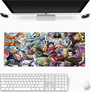 SULANFEI Anime Mouse Mat, Classic Japanese Anime One Piece Members Mouse Pad Large Gaming Mouse Pad Mouse Pad for Office Supplies Non-Slip Rubber Computer Game Mouse Mat 24 in X 14 in