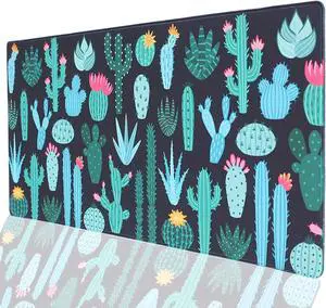 Large Gaming Mouse pad ,Cactus Keyboard XL Large Gaming mousepads Desk mat, 35.4 × 15.7x1.5 inch Computer Mouse pad, Large Desktop Mouse pad Specially Designed for Game Surface / Office, Durable Edge