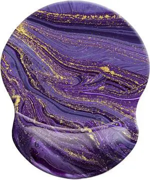 Ergonomic Design Mouse Pad with Wrist Rest Support Non-Slip PU Base Cute Wrist Mouse Pad Pain Relief Mousepad for Gaming & Working (Wrist Marble Purple-B) Ergonomic Design Mouse Pad with Wrist Rest Support Non-Slip PU Base Cute Wrist Mouse Pad Pain Relief Mousepad for Gaming & Working (Wrist Marble Purple-B)