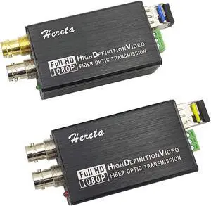 Mini 3G-SDI Video Extender with SDI Loop Output 1080P 3G-SDI Fiber Converter Extension of Distances Up to 20km Over Single-Mode Optical Transceiver with Tally or Reverse RS485